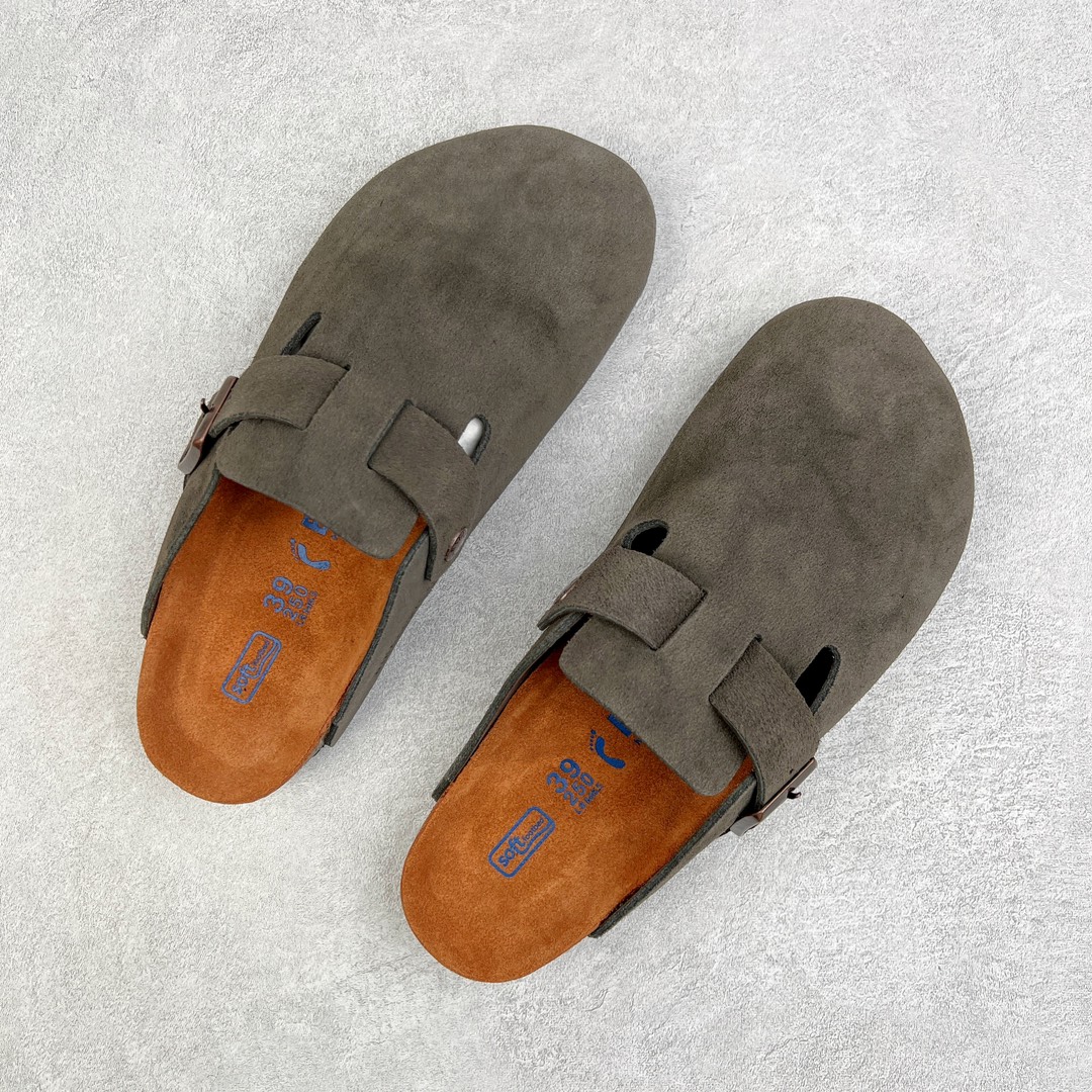 图片[3]-零售💰250 ＃DC Birkenstock Boston VL 勃肯软木底包头拖鞋 天鹅绒般的绒面革赋子休闲的经典外观 四季皆宜 柔软的鞋床采用额外的泡沫缓冲层 提供额外的舒适感和全天支撑 全网独家首发 源于德国的严谨工艺  牛巴戎面 中层松木 EVA 三层组合大底 优质牛皮面料五金扣 出口订单 尺码：35-44 编码：by2936050-运动鞋