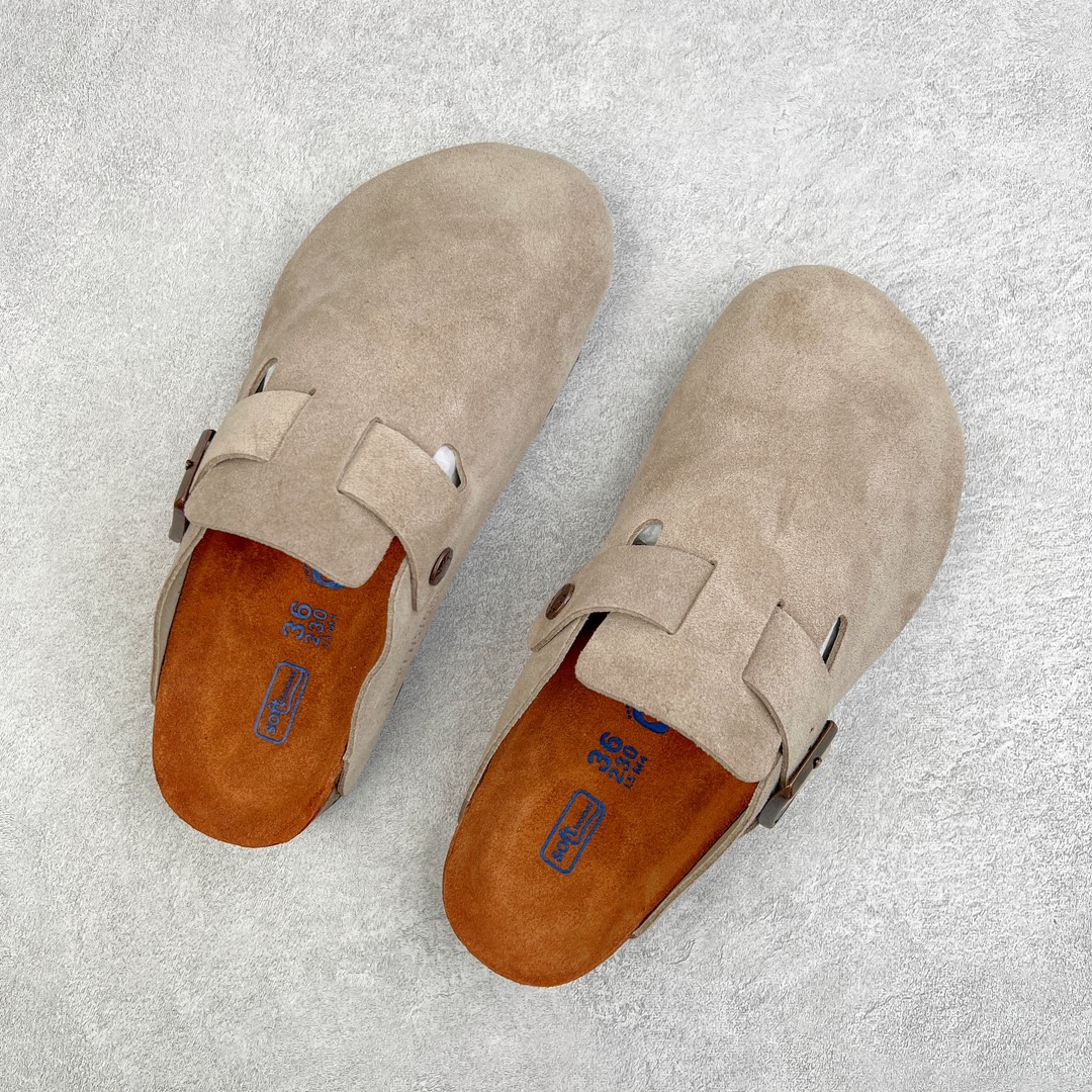 图片[3]-零售💰250 ＃DC Birkenstock Boston VL 勃肯软木底包头拖鞋 天鹅绒般的绒面革赋子休闲的经典外观 四季皆宜 柔软的鞋床采用额外的泡沫缓冲层 提供额外的舒适感和全天支撑 全网独家首发 源于德国的严谨工艺  牛巴戎面 中层松木 EVA 三层组合大底 优质牛皮面料五金扣 出口订单 尺码：35-44 编码：by2936050-运动鞋