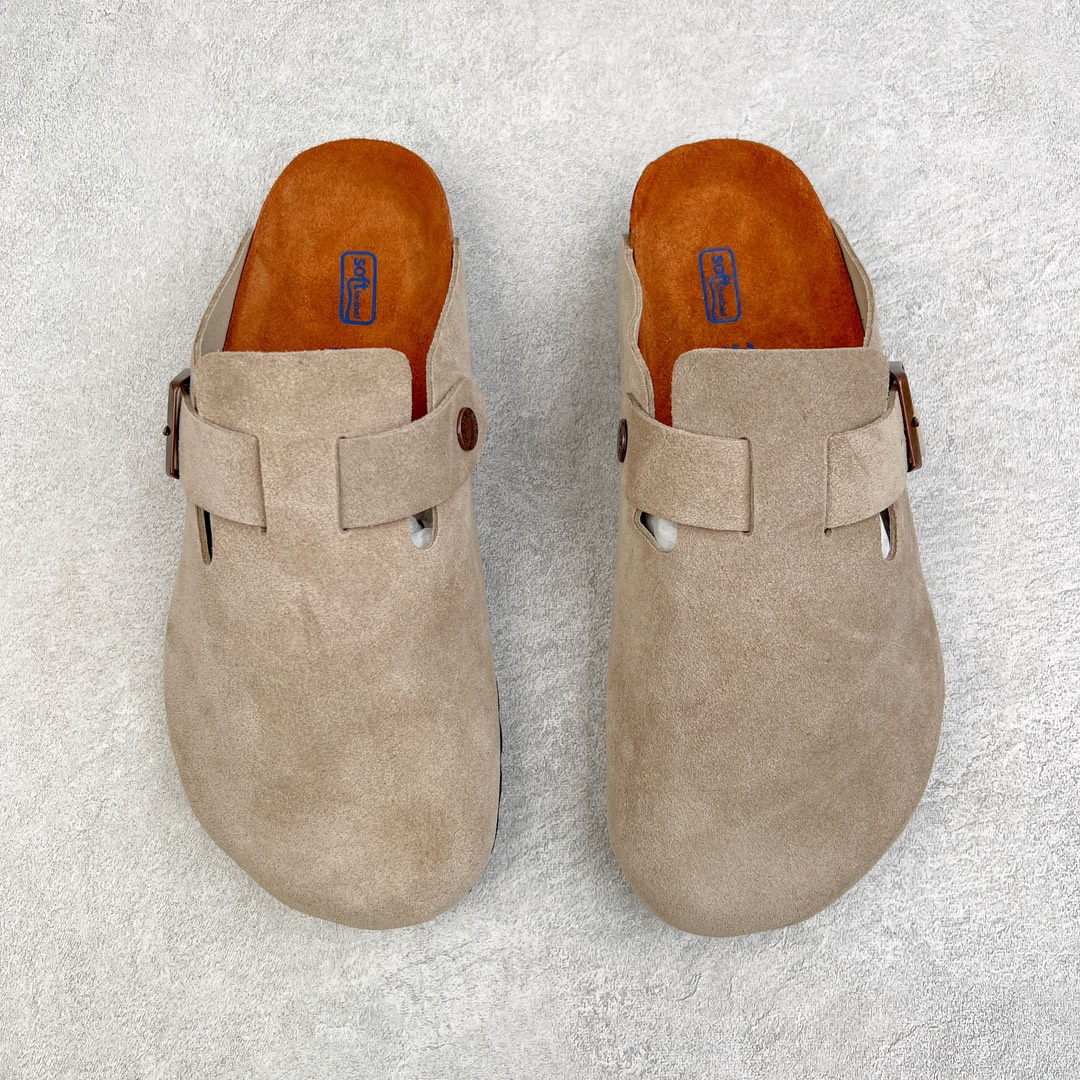 图片[2]-零售💰250 ＃DC Birkenstock Boston VL 勃肯软木底包头拖鞋 天鹅绒般的绒面革赋子休闲的经典外观 四季皆宜 柔软的鞋床采用额外的泡沫缓冲层 提供额外的舒适感和全天支撑 全网独家首发 源于德国的严谨工艺  牛巴戎面 中层松木 EVA 三层组合大底 优质牛皮面料五金扣 出口订单 尺码：35-44 编码：by2936050-运动鞋