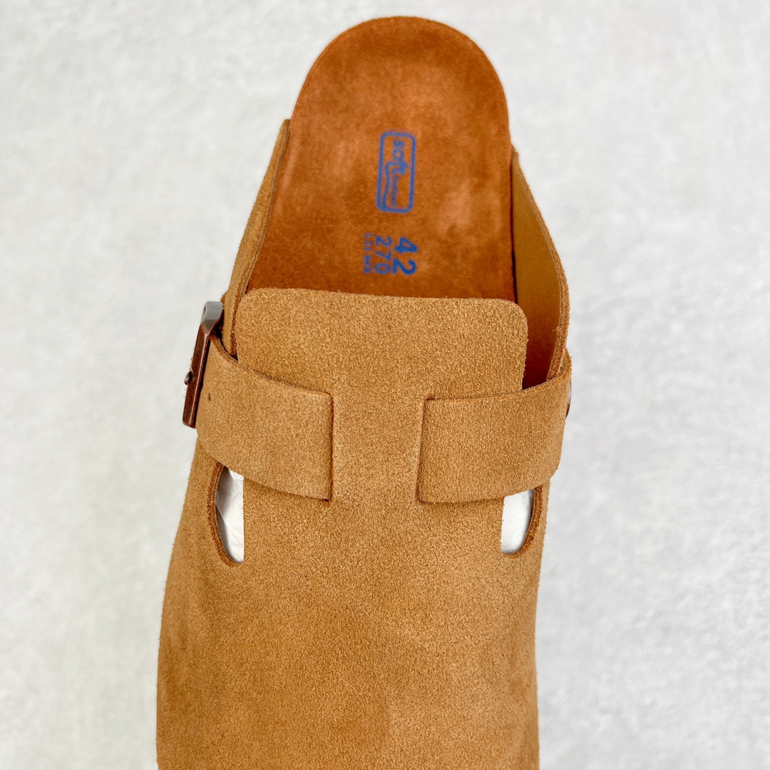 图片[5]-零售💰250 ＃DC Birkenstock Boston VL 勃肯软木底包头拖鞋 天鹅绒般的绒面革赋子休闲的经典外观 四季皆宜 柔软的鞋床采用额外的泡沫缓冲层 提供额外的舒适感和全天支撑 全网独家首发 源于德国的严谨工艺  牛巴戎面 中层松木 EVA 三层组合大底 优质牛皮面料五金扣 出口订单 尺码：35-44 编码：by2936050-运动鞋