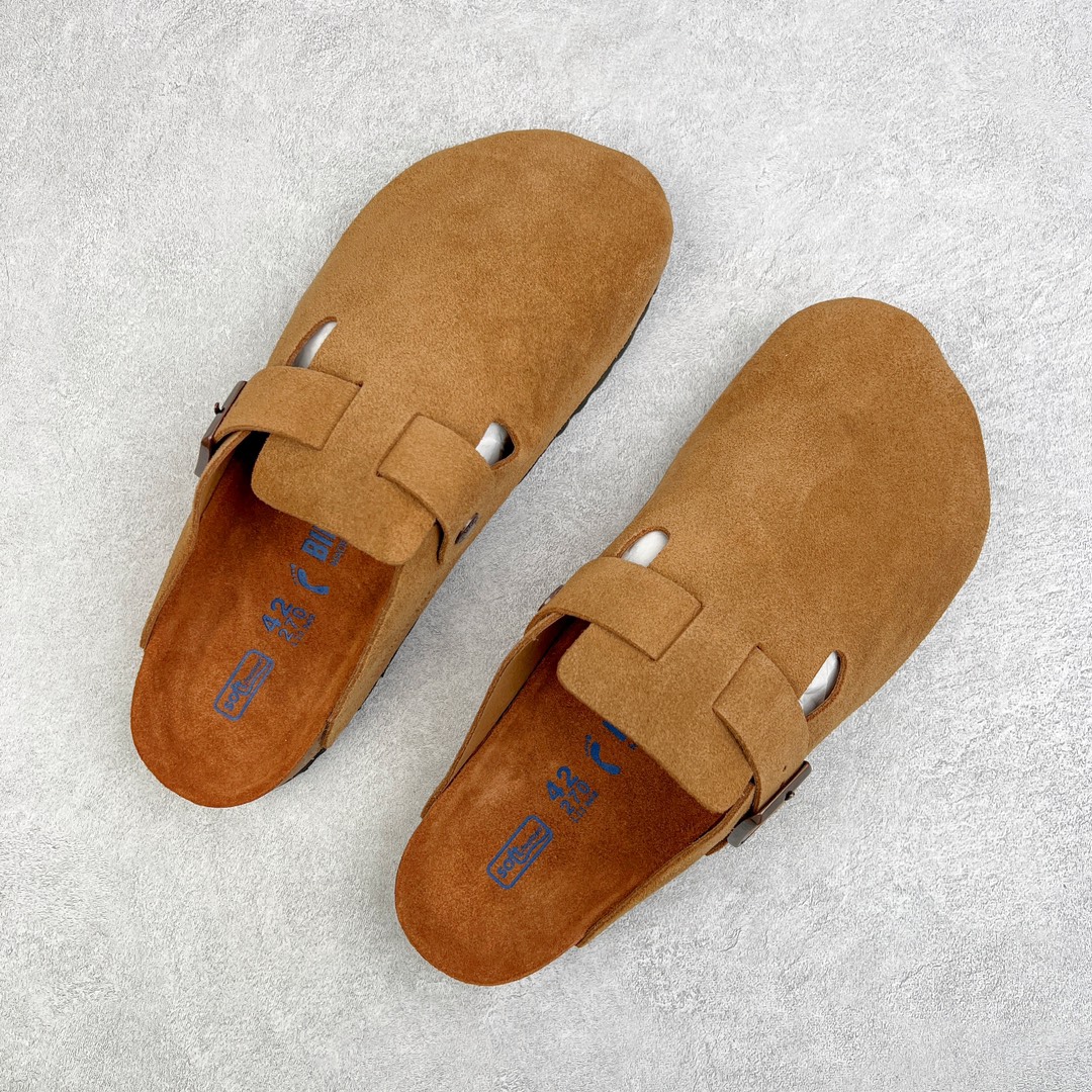 图片[3]-零售💰250 ＃DC Birkenstock Boston VL 勃肯软木底包头拖鞋 天鹅绒般的绒面革赋子休闲的经典外观 四季皆宜 柔软的鞋床采用额外的泡沫缓冲层 提供额外的舒适感和全天支撑 全网独家首发 源于德国的严谨工艺  牛巴戎面 中层松木 EVA 三层组合大底 优质牛皮面料五金扣 出口订单 尺码：35-44 编码：by2936050-运动鞋