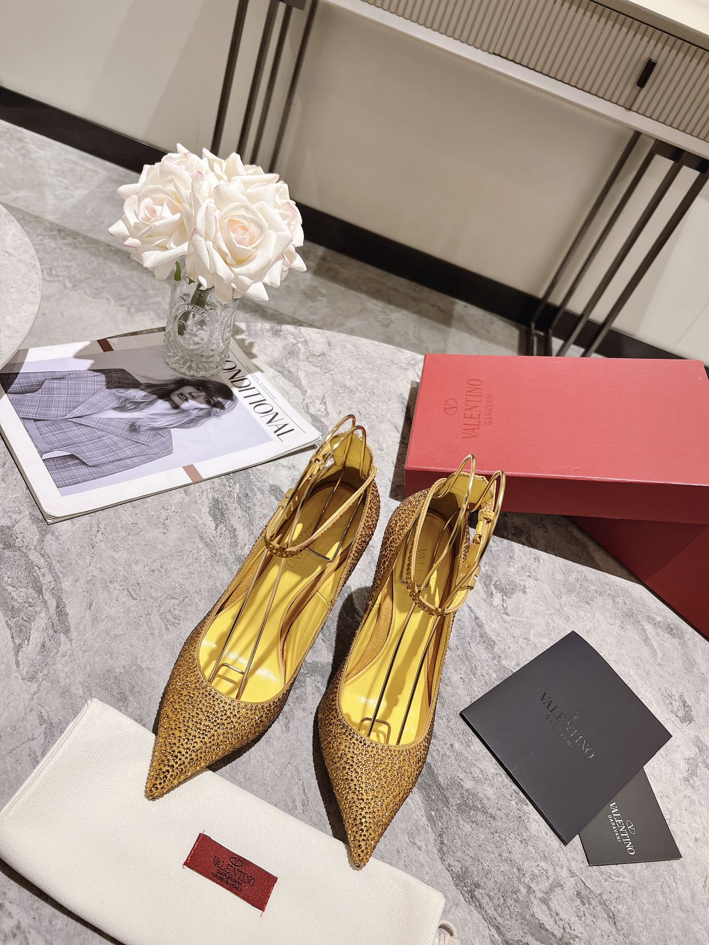 Valentino Women's Crystal-Embellished Pointed-Toe Pumps 5 i1680167951 3703 3