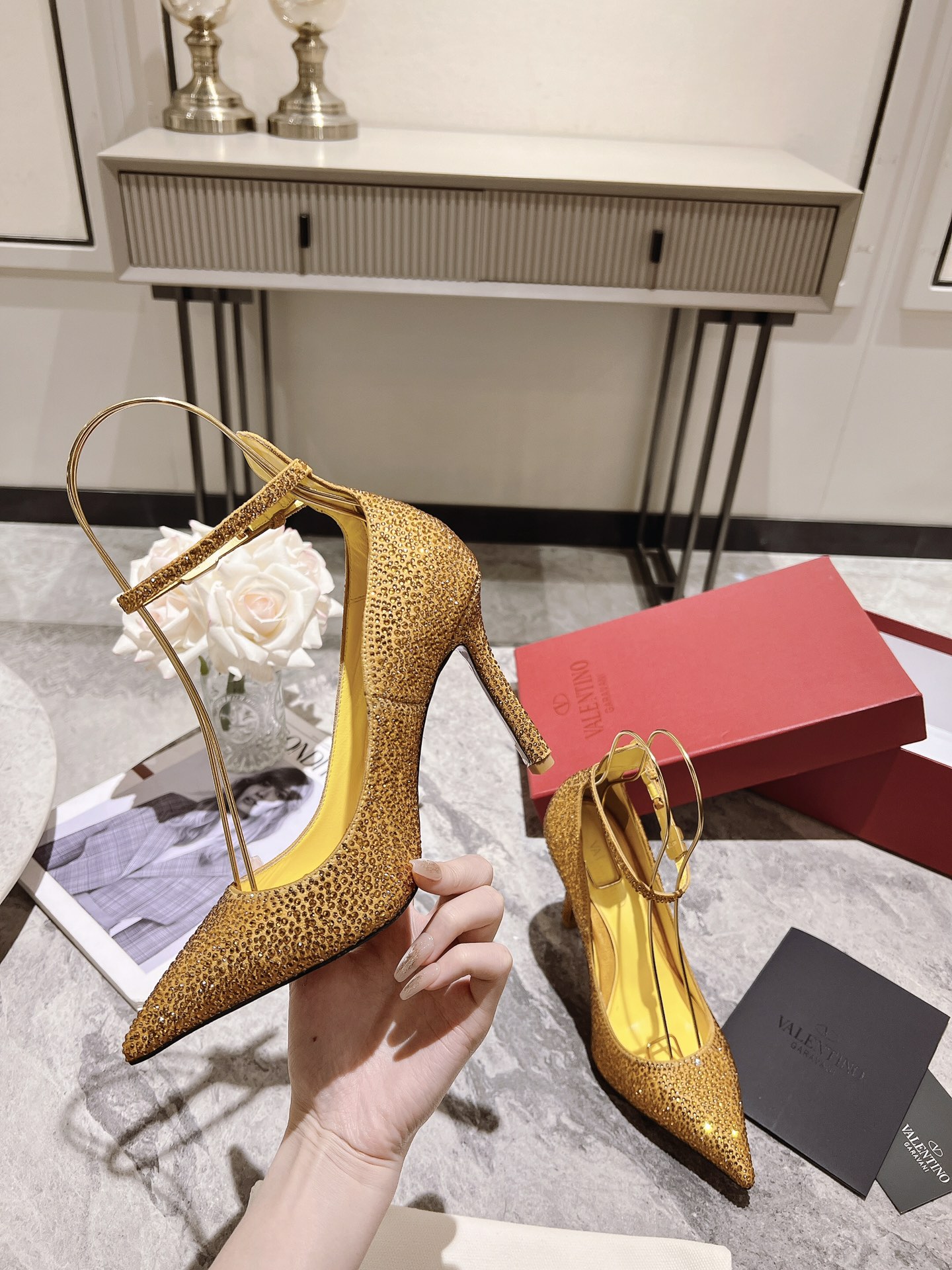 Valentino Women's Crystal-Embellished Pointed-Toe Pumps 4 i1680167951 546 2
