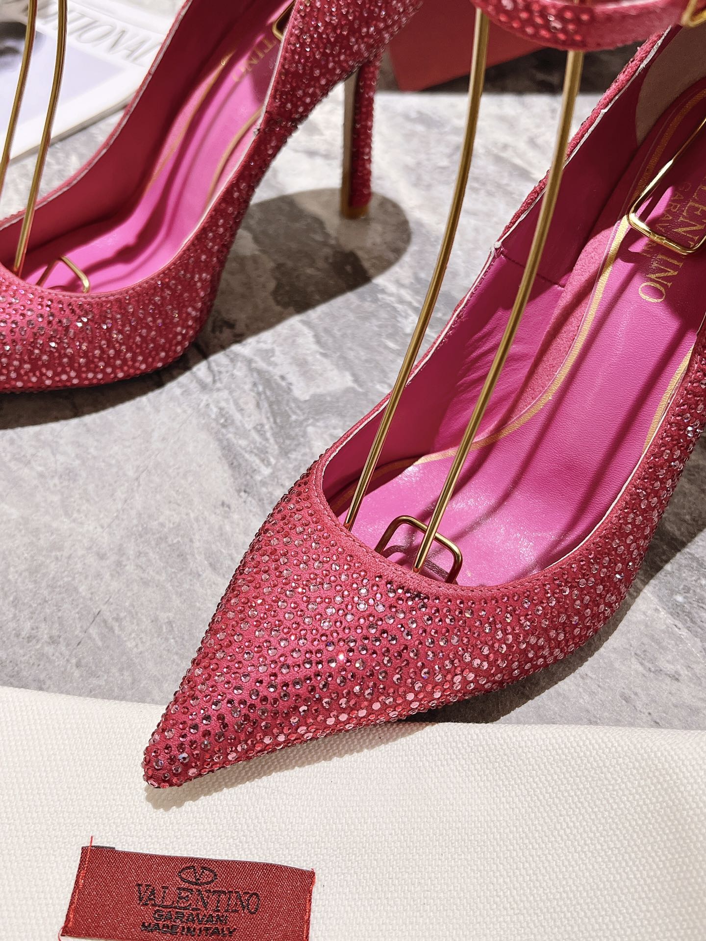 Valentino Women's Crystal Embellished Pointed Toe Heels 7 i1680168010 125 4