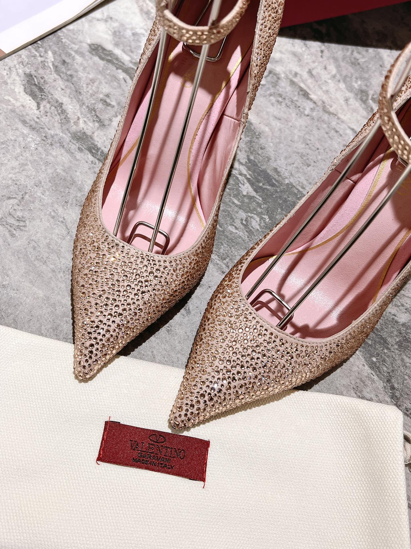 Valentino Women's Pointed Toe Crystal Embellished High Heel Pumps 7 i1680168091 1265 5