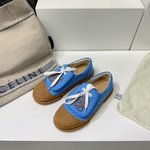 Loewe Canvas Shoes Casual Shoes Embroidery Canvas Cowhide Rubber Spring/Summer Collection Vintage