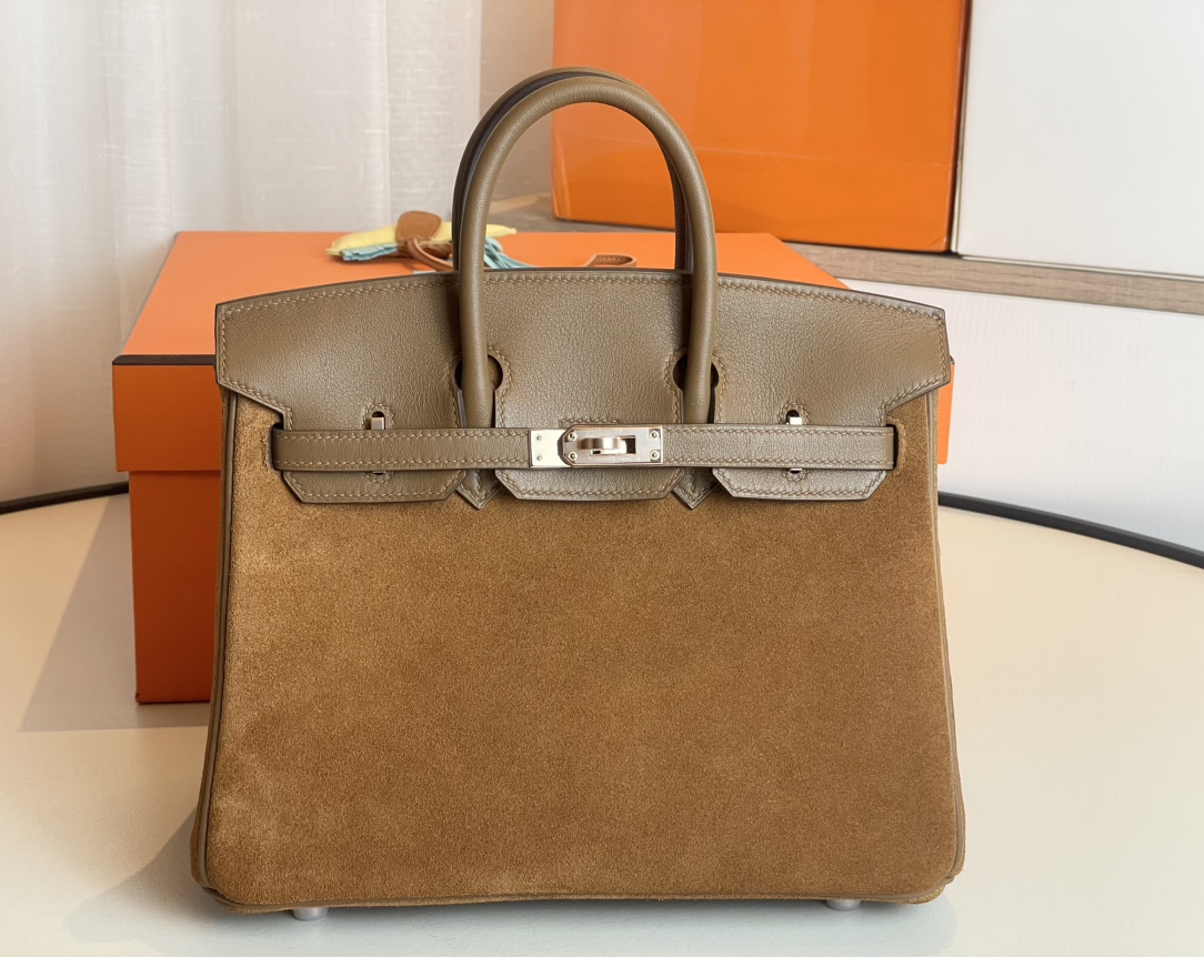 Hermes Birkin Bags Handbags Rose Gold Hardware Chamois