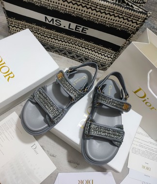 Sell Online Luxury Designer Dior Shoes Sandals Weave Cowhide TPU Beach