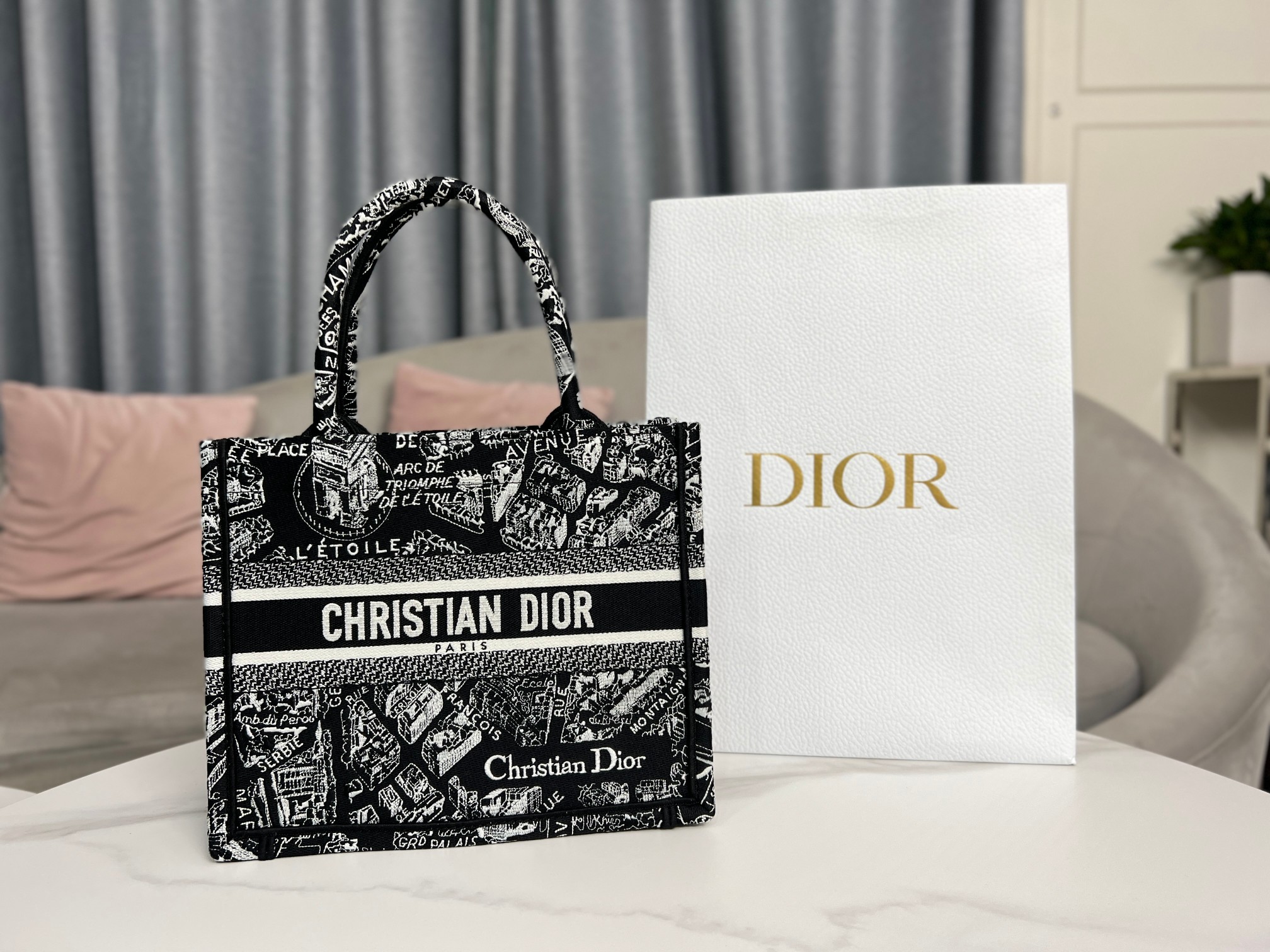 Sale Outlet Online
 Dior Book Tote Handbags Tote Bags Black White Embroidery