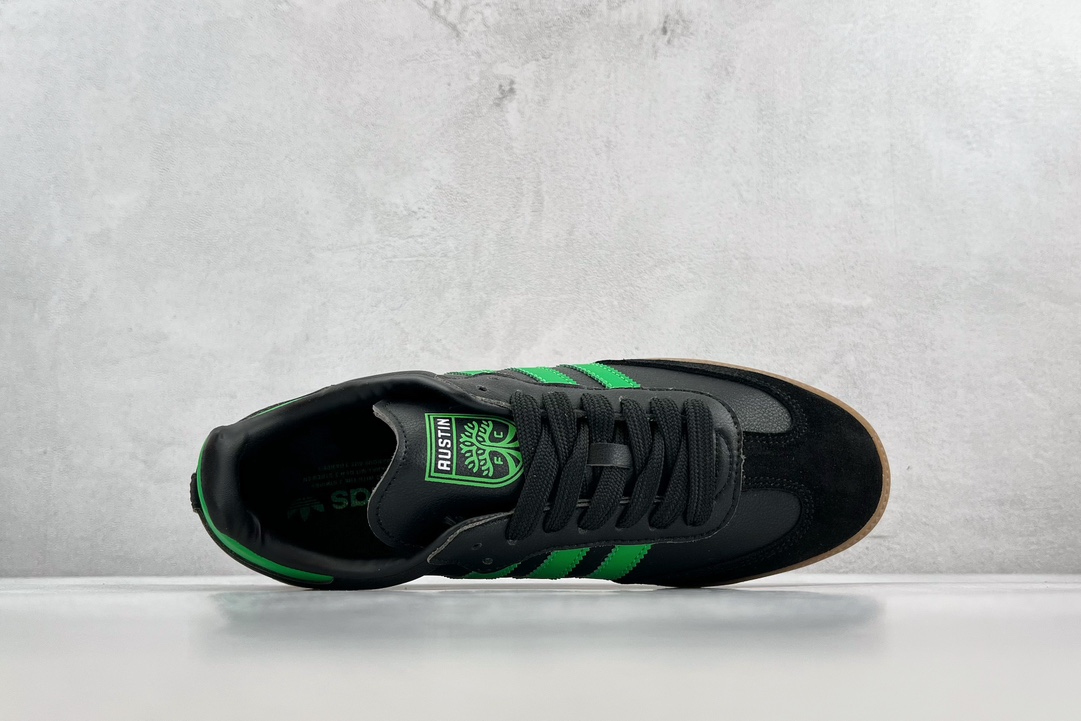 Football giants series Austin adidas originals Samba black green HQ7035