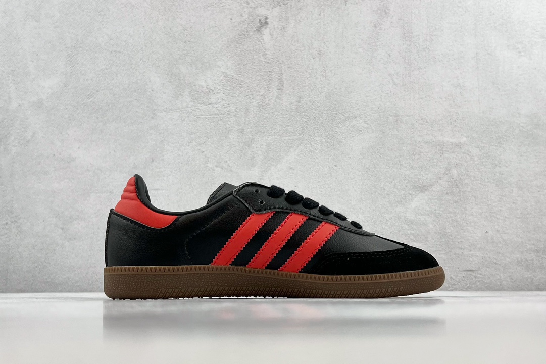 150 足球豪门系列 “红魔”曼联 adidas originals Samba 黑红 HQ7030