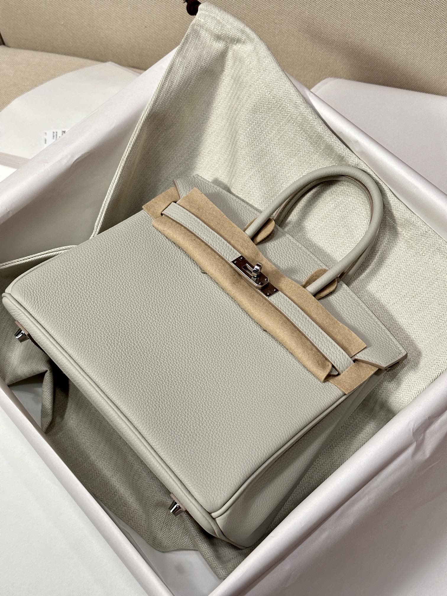 Hermes Birkin 25 Gris Perle 25 handbag shoulder