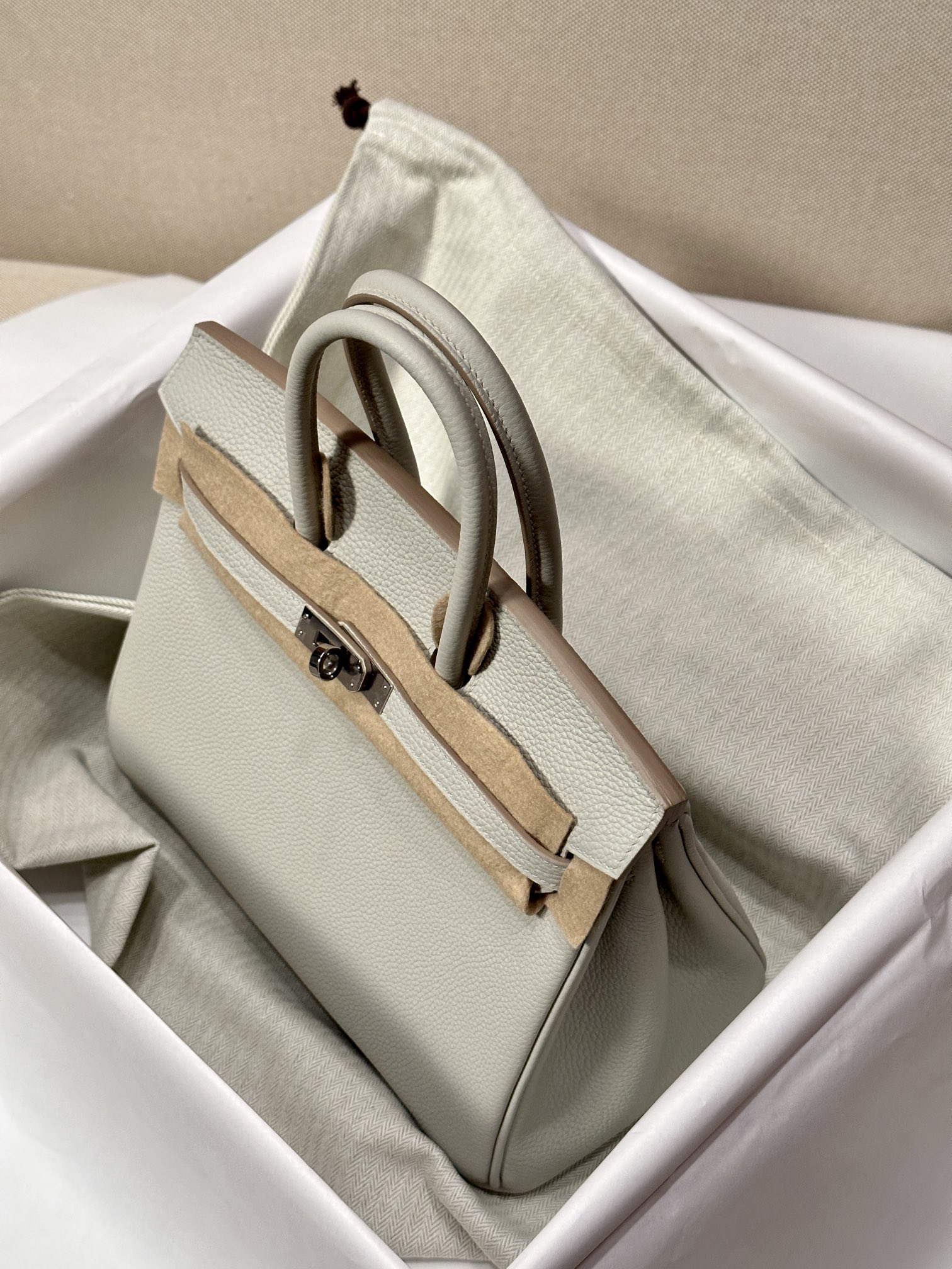 Hermes Birkin 25 Gris Perle 25 handbag shoulder