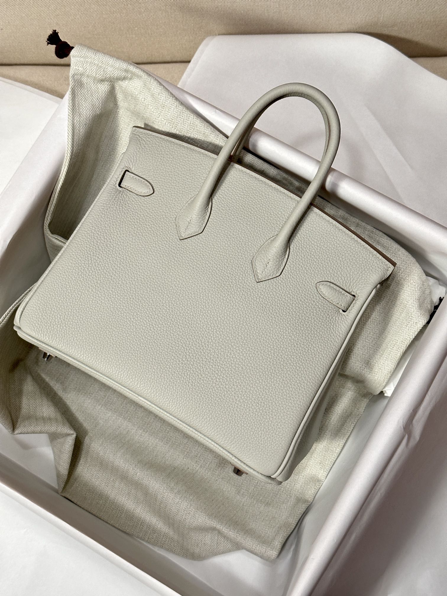 Hermes Birkin 25 Gris Perle 25 handbag shoulder