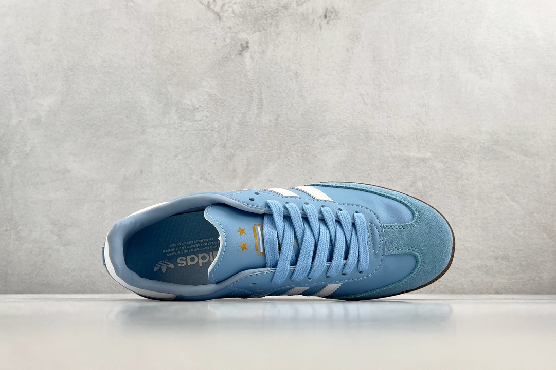 150 足球豪门系列 阿根廷adidas originals Samba 蓝白 HQ7037