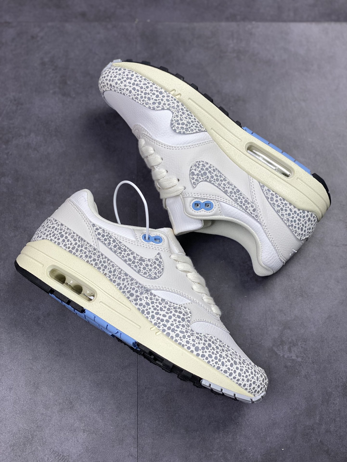 220 Nike Air Max 1 PRM 灰白石斑纹 复古休闲跑步鞋 FB5059-100