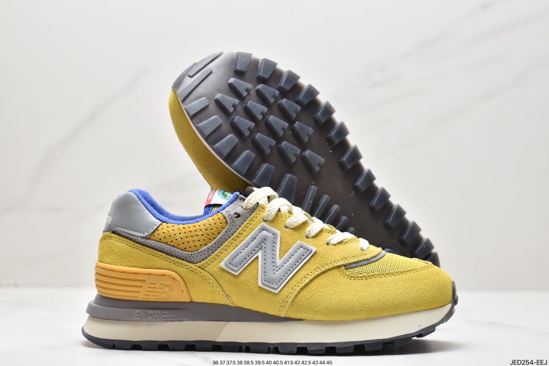 New Balance U574LGB1 yellow low-top retro casual sports jogging shoes