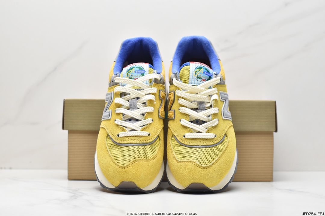 New Balance U574LGB1 yellow low-top retro casual sports jogging shoes