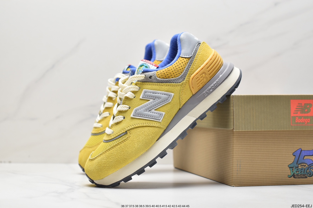 New Balance U574LGB1 yellow low-top retro casual sports jogging shoes