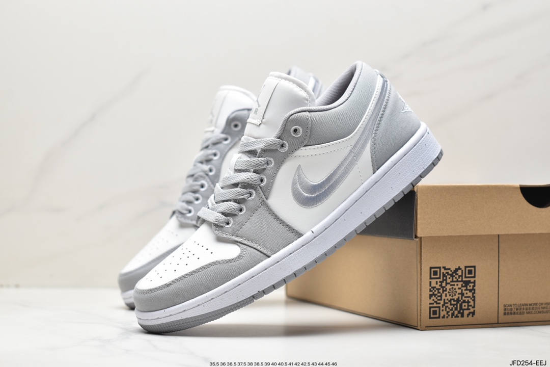 170 Air Jordan 1 Low 白灰刺绣 AJ1乔1低帮休闲板鞋DV0426-012