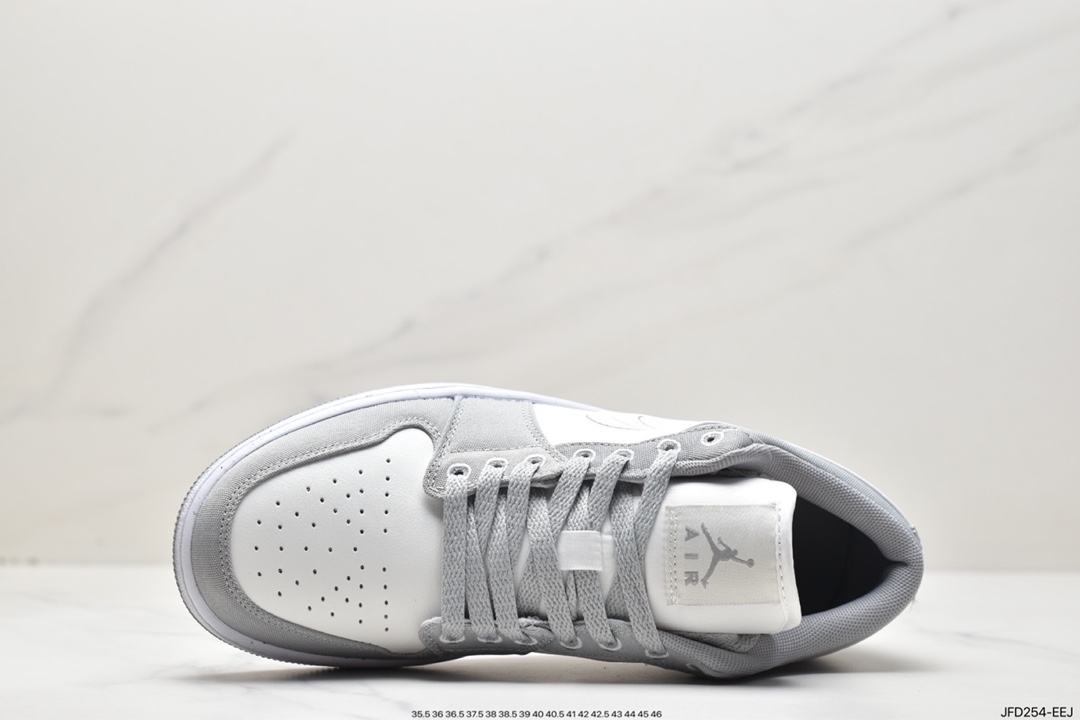 170 Air Jordan 1 Low 白灰刺绣 AJ1乔1低帮休闲板鞋DV0426-012