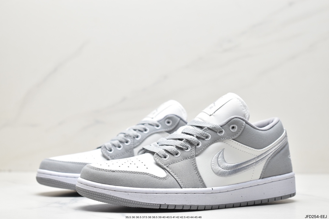 170 Air Jordan 1 Low 白灰刺绣 AJ1乔1低帮休闲板鞋DV0426-012