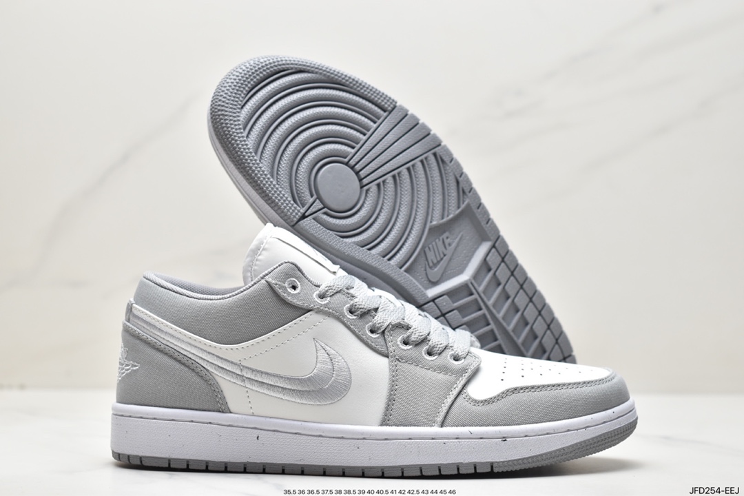 170 Air Jordan 1 Low 白灰刺绣 AJ1乔1低帮休闲板鞋DV0426-012