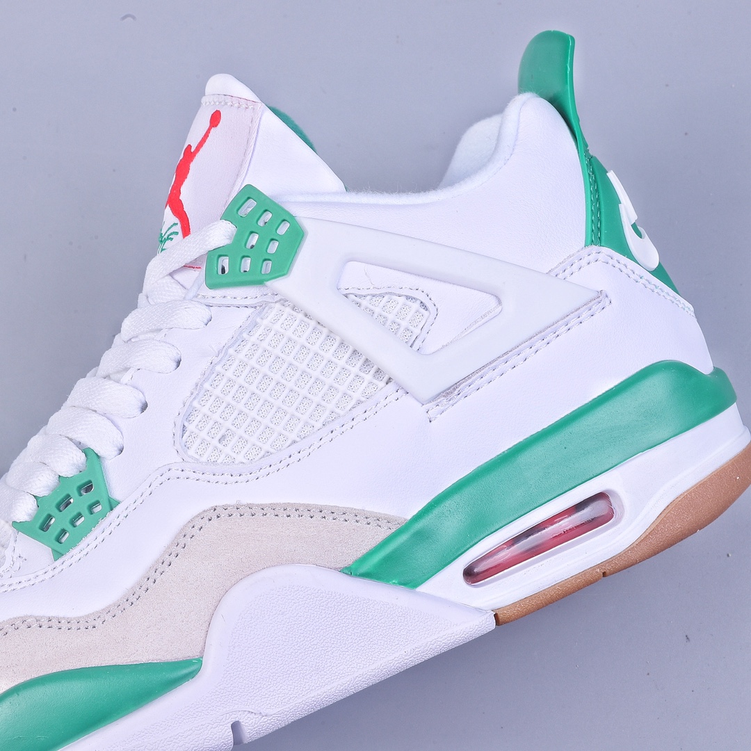 Enhanced cost performance Nk SB x Air Jordan 4 ”Pine Green” AJ4 Joe 4 joint white and green DR5415-103