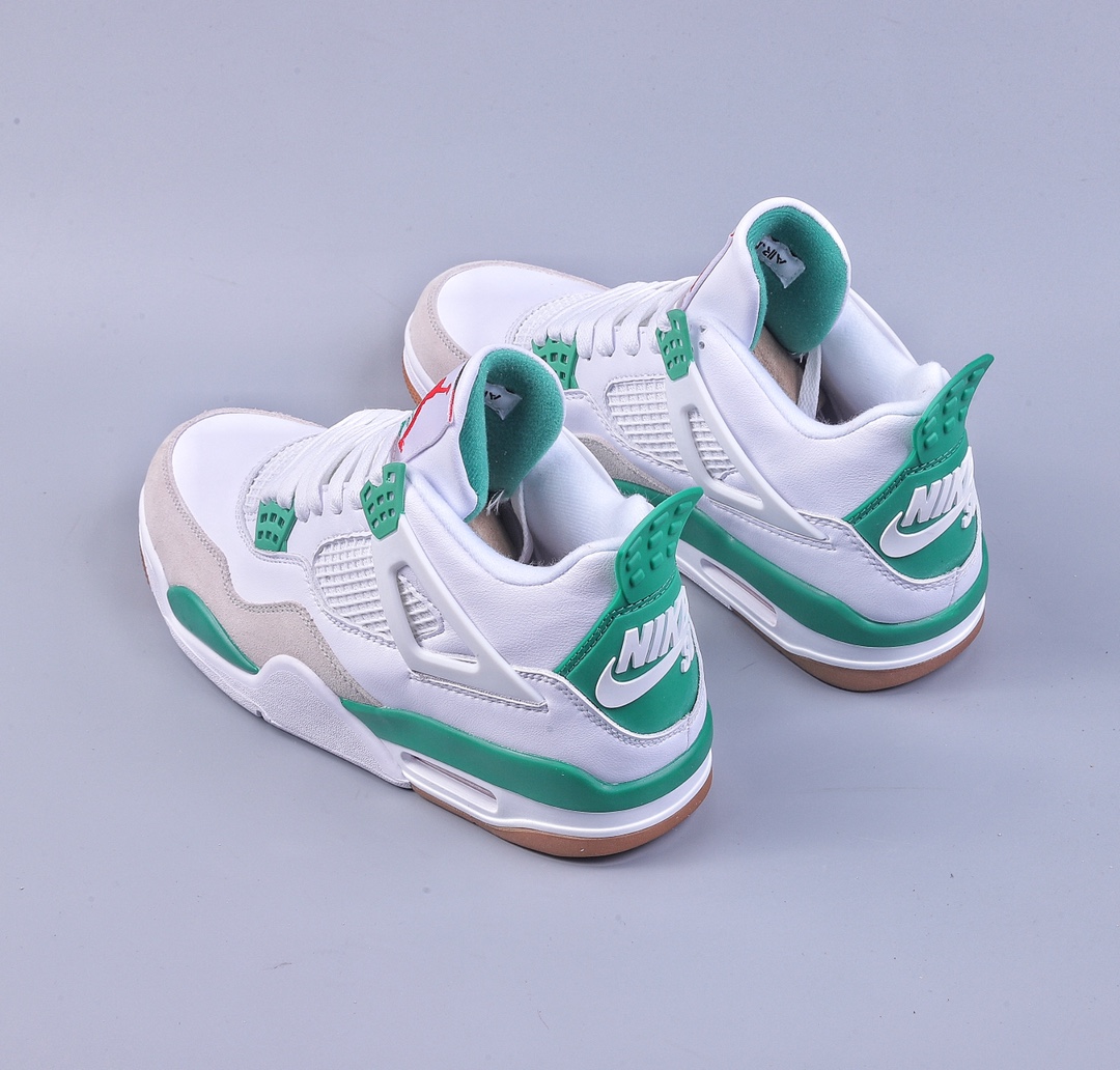 Enhanced cost performance Nk SB x Air Jordan 4 ”Pine Green” AJ4 Joe 4 joint white and green DR5415-103