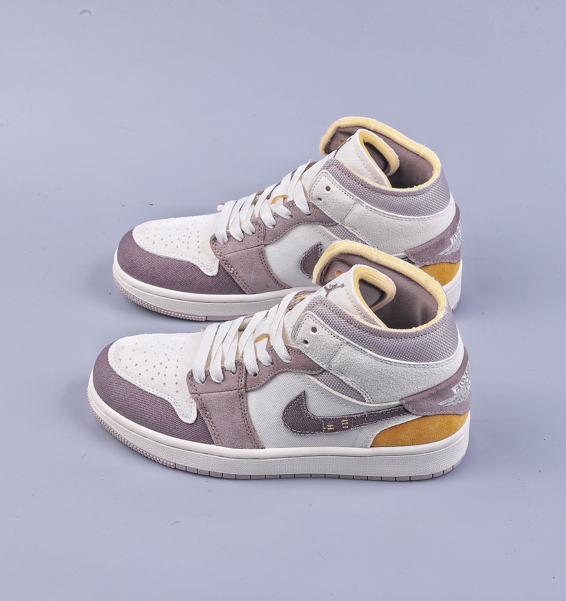 240 Air Jordan AJ1 Mid 中帮 解构白棕 DM9652-102