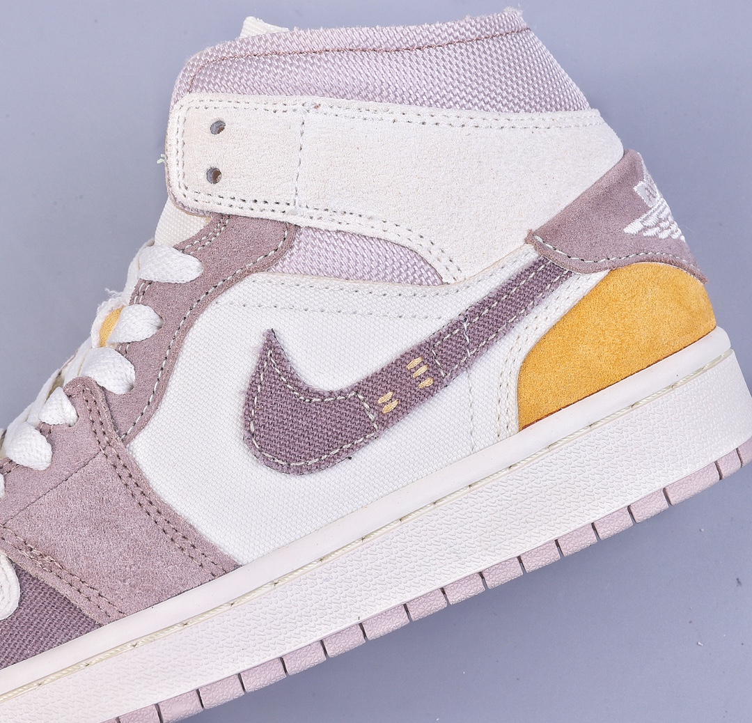 240 Air Jordan AJ1 Mid 中帮 解构白棕 DM9652-102