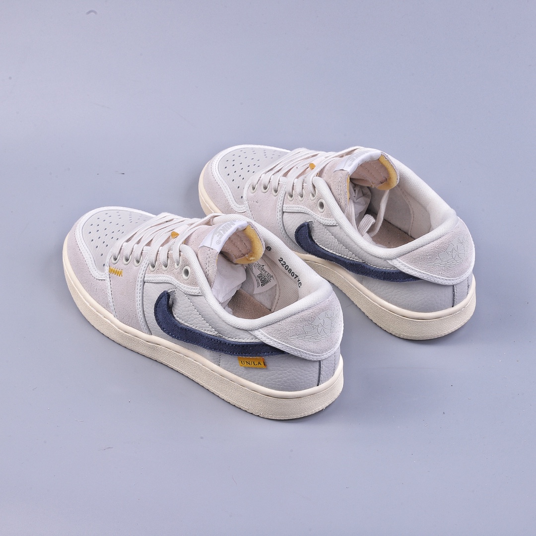 320 纯原 Uion LA x Air Jordan AJ1 KO Low 低帮复古篮球鞋 联名白灰 DZ4864-100