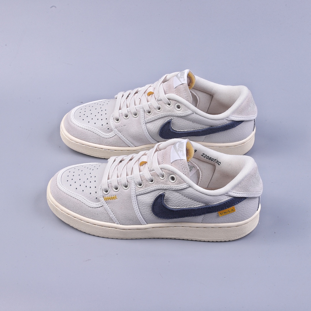 320 纯原 Uion LA x Air Jordan AJ1 KO Low 低帮复古篮球鞋 联名白灰 DZ4864-100