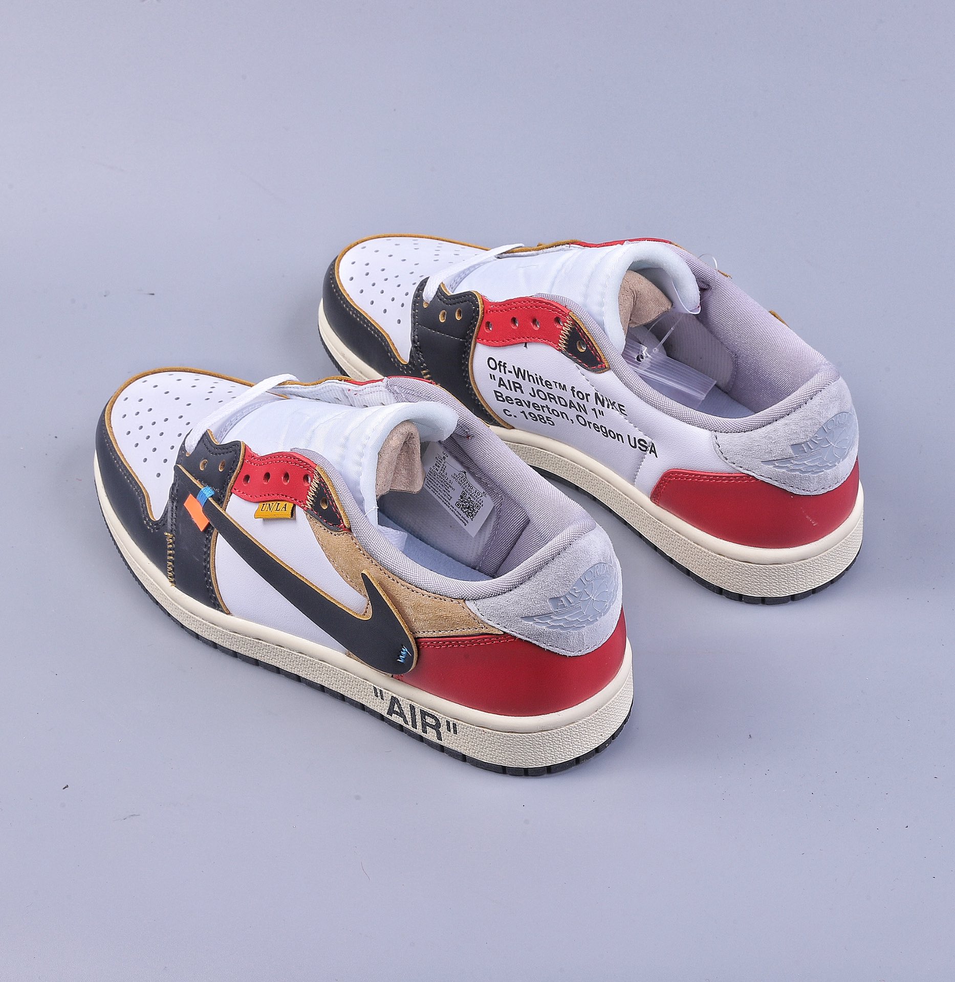 240 湖南版OFF White ×NIKE Air Jordan 1 Low AJ1乔1低帮休闲板鞋CZ0790-107