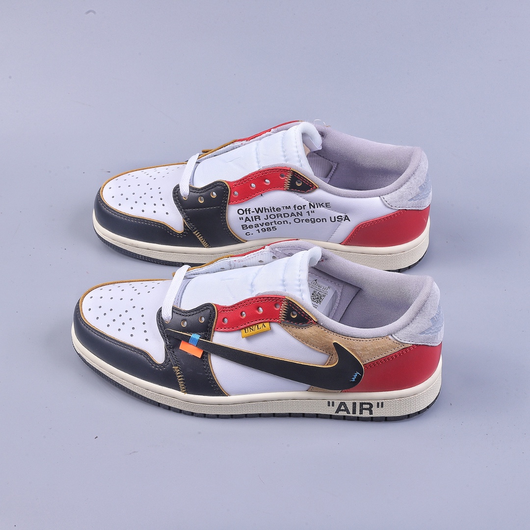 240 湖南版OFF White ×NIKE Air Jordan 1 Low AJ1乔1低帮休闲板鞋CZ0790-107