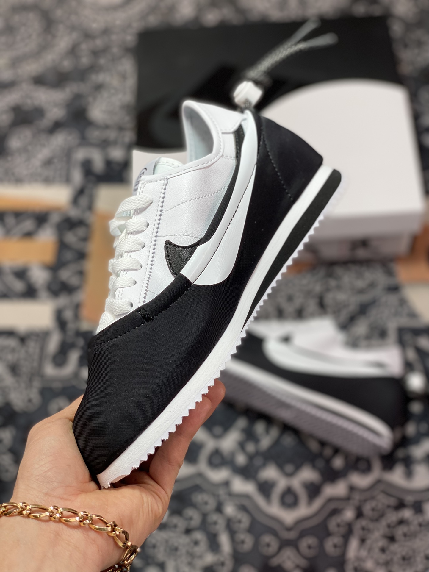 CLOT x Nike Cortez Clotez 3 IN 1 ”YIYANG” Forrest Gump three-in-one ”Black and White Yin Yang Tai Chi” DZ3239-002