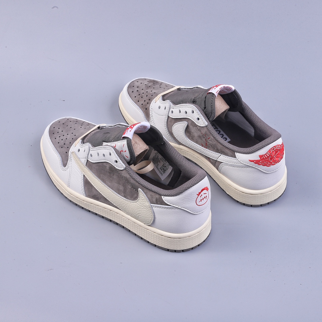 N version Travis Scott x Air Jordan AJ1 Low OG SP TS joint white brown barb low help DM7866-162