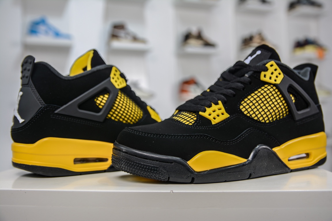 Foreign Trade Special Edition Air Jordan 4 Black Yellow Thunder DH2967-017-Top High Quatity Cheap Sneakers Fashion Clothing Clothes Bags handbags Shoes of all Brand wholesale With The best Quality And Beautiful Price from China Factory Chinese suppliers wholesaler seller Foreign Trade Special Edition Air Jordan 4 Black Yellow Thunder DH2967-017