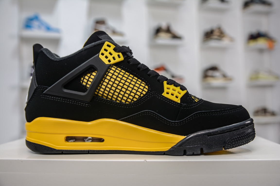 Foreign Trade Special Edition Air Jordan 4 Black Yellow Thunder DH2967-017-Top High Quatity Cheap Sneakers Fashion Clothing Clothes Bags handbags Shoes of all Brand wholesale With The best Quality And Beautiful Price from China Factory Chinese suppliers wholesaler seller Foreign Trade Special Edition Air Jordan 4 Black Yellow Thunder DH2967-017