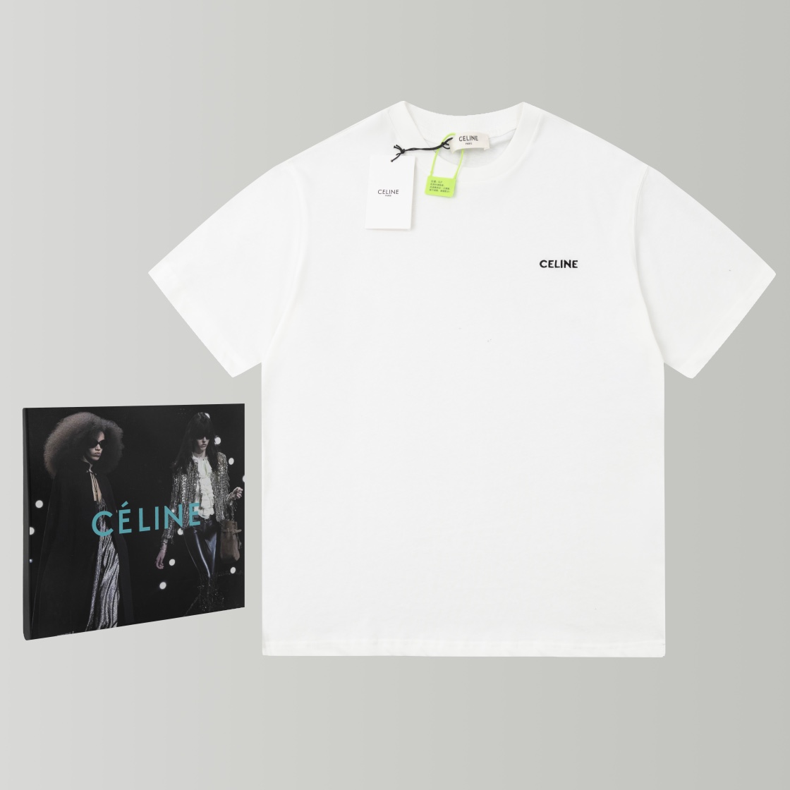 礼盒💝款号H16-2码数XS-S-M-L黑/白两色 🏷️Celin* 2023春夏新款 经典刺绣小Logo Tee 情侣款安排… ⚠️这款刺绣Logo Tee面料采用50支100%精梳双骨进口全棉布 克重180g‼…