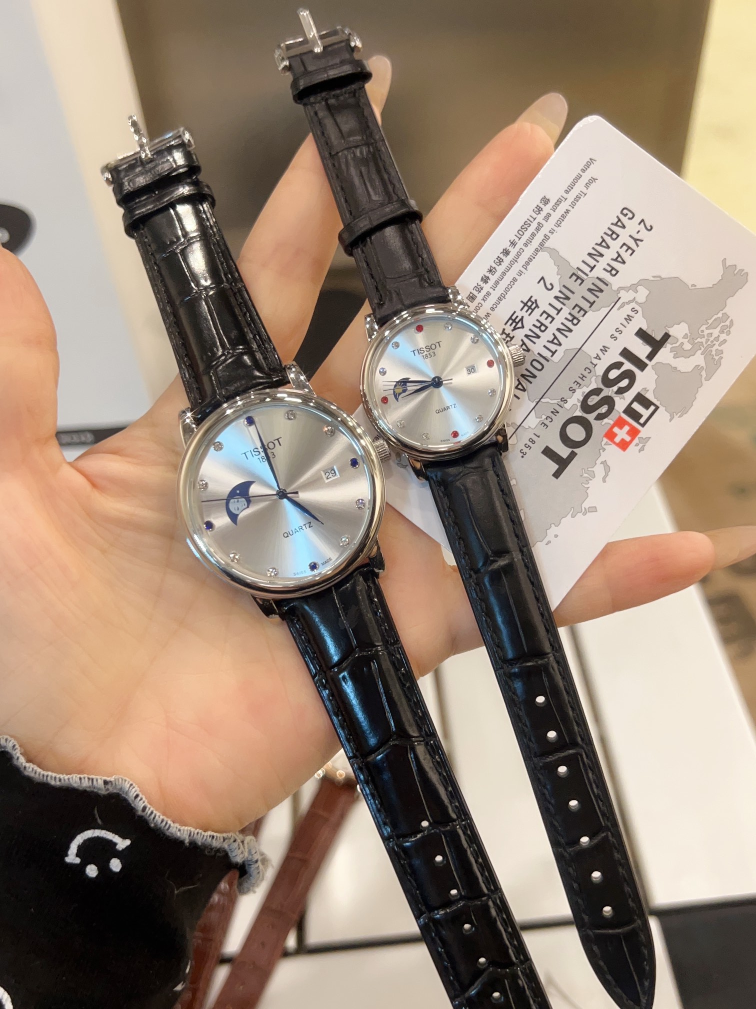 “Platinum and Steel Belt Couple Watch with Imported Stone Cores – TISSOT-TISSCOT” - 图片 2