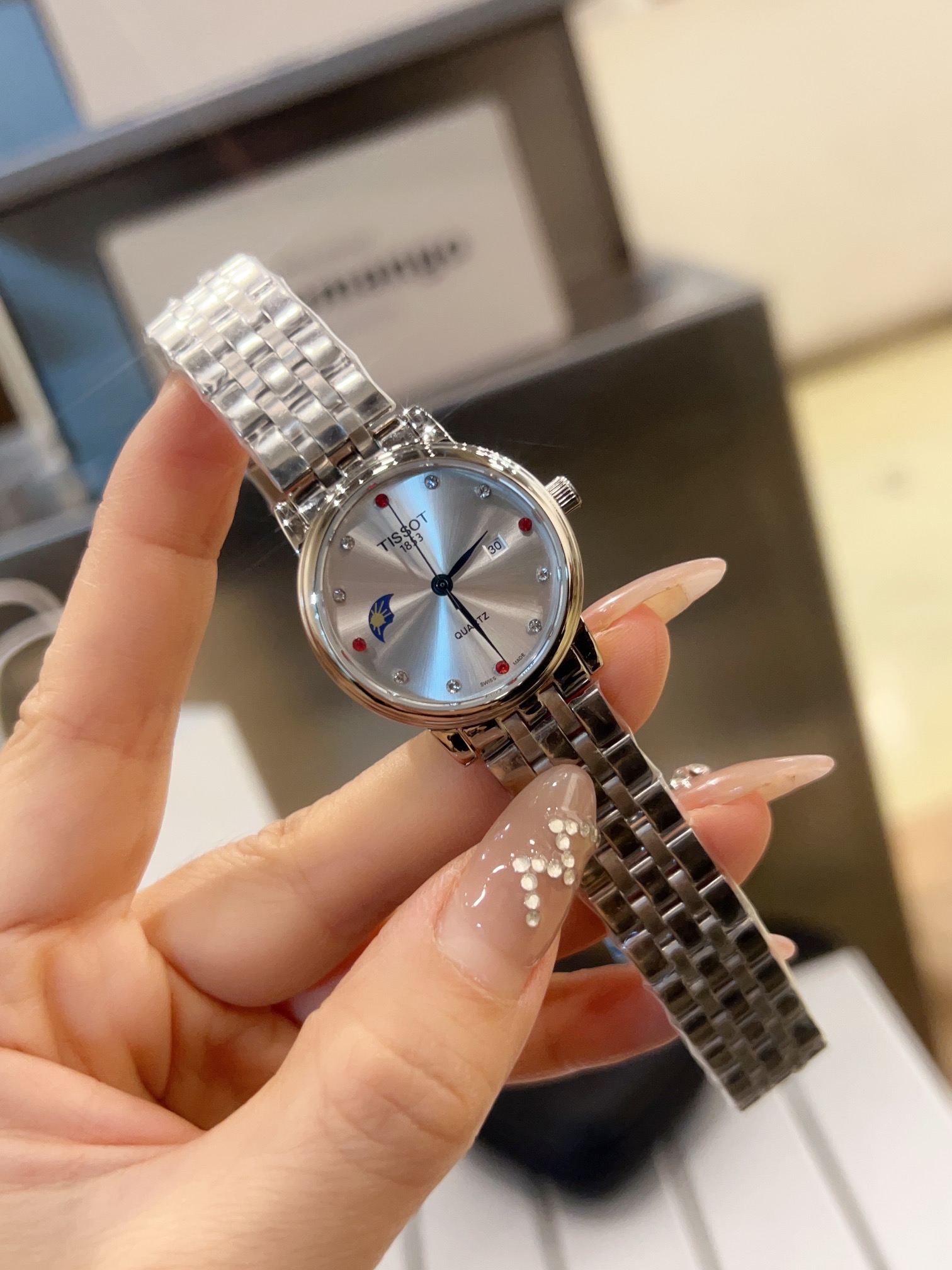 Trendy Couple Watch Set: TISSOT-TISSCOT Golden Courage with Unique Features - 图片 5