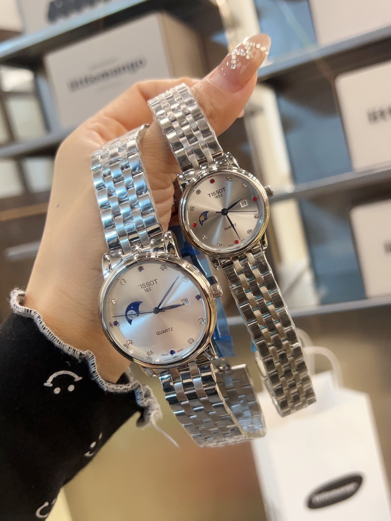 Trendy Couple Watch Set: TISSOT-TISSCOT Golden Courage with Unique Features - 图片 2