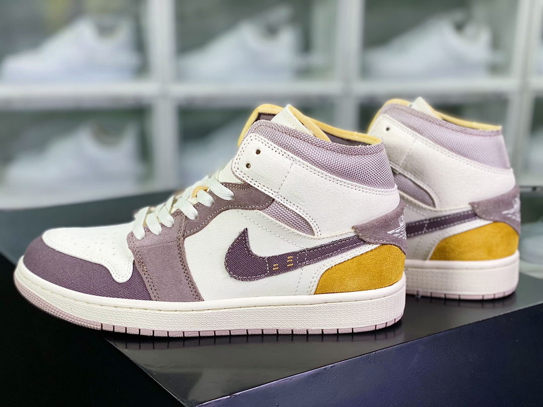 240 Air Jordan 1 Mid”Lakers”AJ1乔丹一代中帮DM9652-102