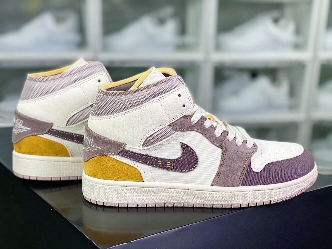 240 Air Jordan 1 Mid”Lakers”AJ1乔丹一代中帮DM9652-102