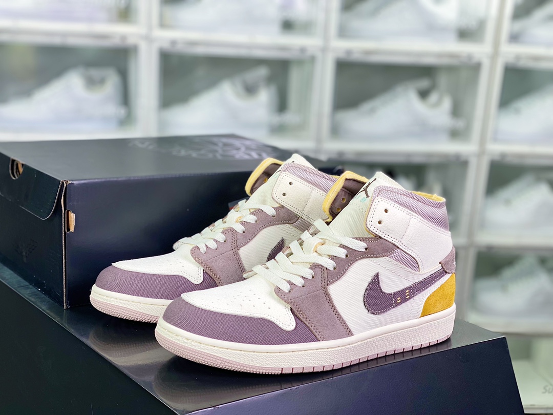 240 Air Jordan 1 Mid”Lakers”AJ1乔丹一代中帮DM9652-102