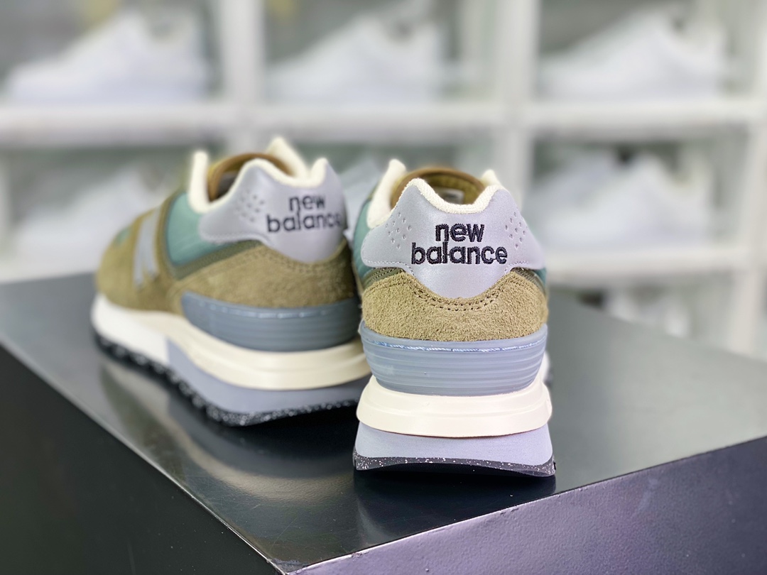 Stone Island x [NBNew Balance] U574 upgraded version series low-cut jogging shoes ”Co-branded Army Green Gray” U574LGST