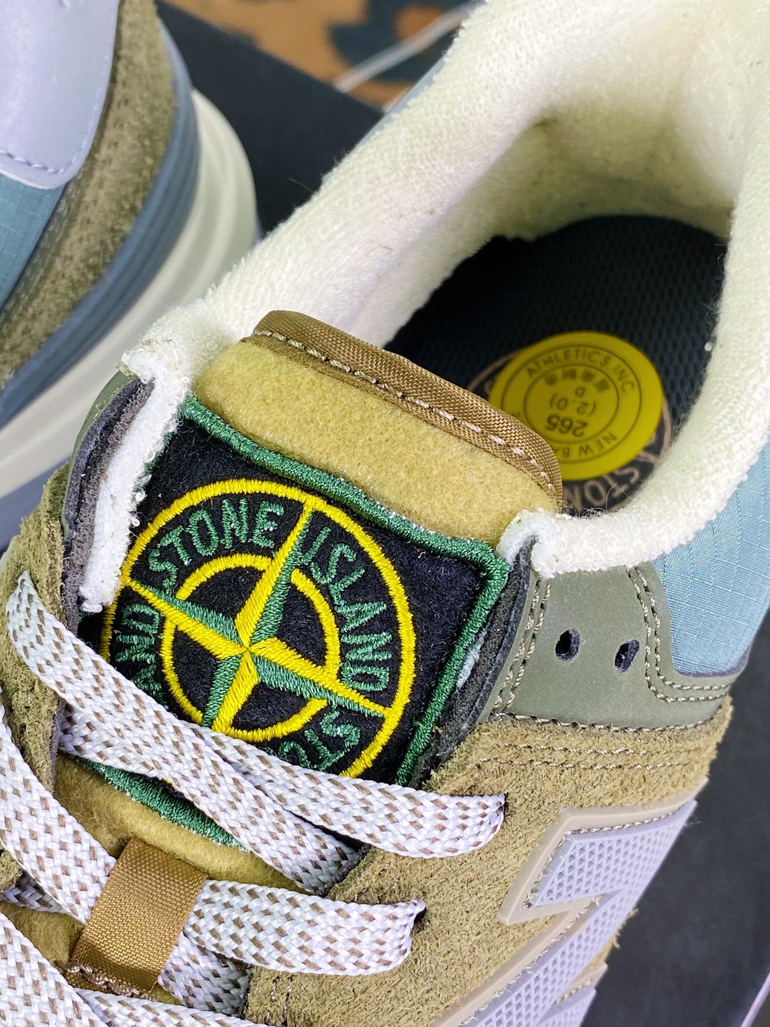 Stone Island x [NBNew Balance] U574 upgraded version series low-cut jogging shoes ”Co-branded Army Green Gray” U574LGST