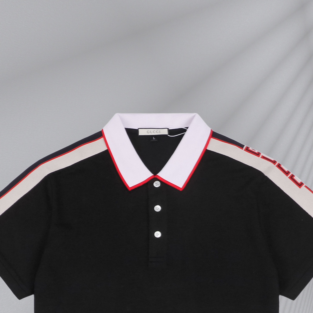 200 Gucci/古驰 23ss 红边织带polo短袖