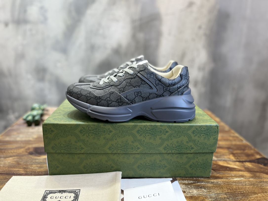 Gucci 2022新配色 莞产 代购渠道版本 Gucci Rhyton Vintage Trainer Sneaker